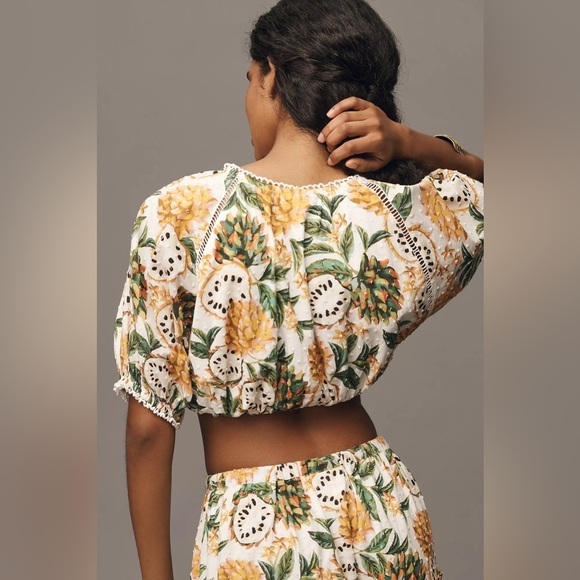 NWT Farm Rio Biriba Cropped Blouse - Picture 3 of 11